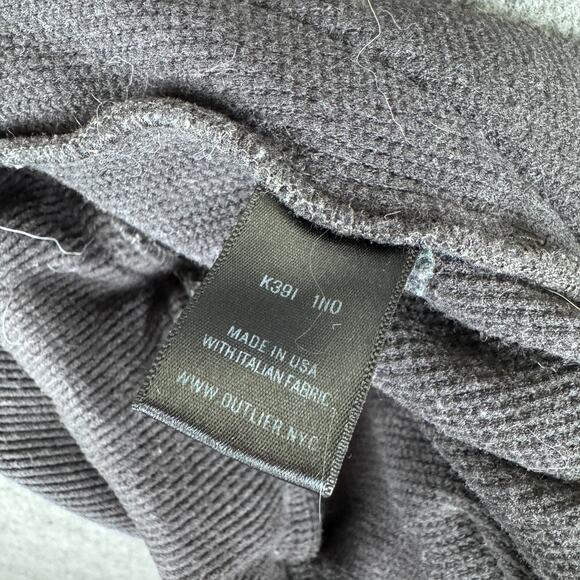 Outlier NYC Strongwaffle Sweatpants Men's Large Black Merino Wool Designer - Picture 4 of 8